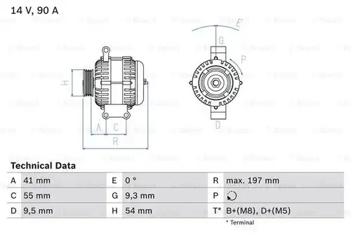 генератор BOSCH 0 986 048 771