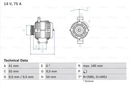 генератор BOSCH 0 986 048 781