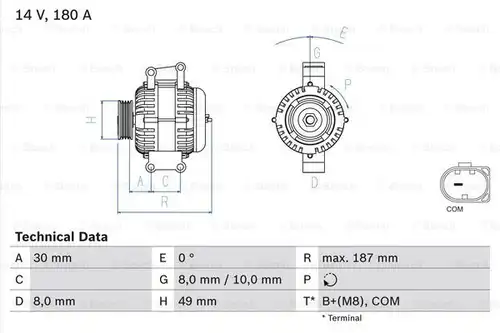 генератор BOSCH 0 986 048 820