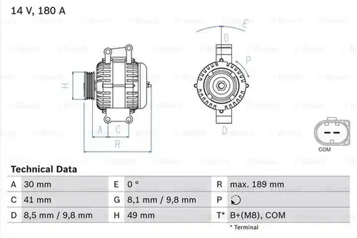 генератор BOSCH 0 986 048 840