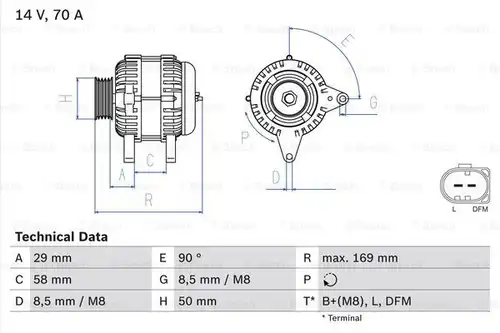 генератор BOSCH 0 986 048 891