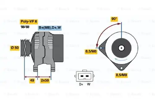 генератор BOSCH 0 986 048 950