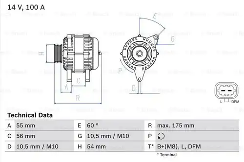 генератор BOSCH 0 986 049 020