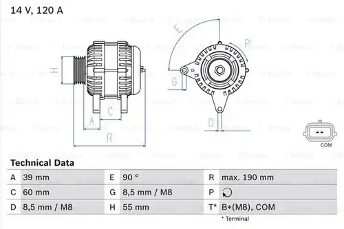 генератор BOSCH 0 986 049 030