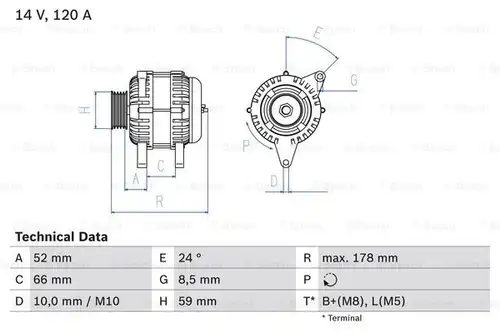 генератор BOSCH 0 986 049 061