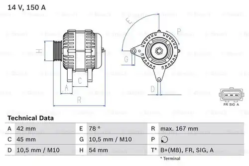 генератор BOSCH 0 986 049 071