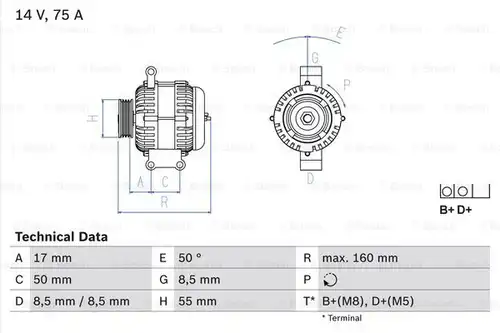 генератор BOSCH 0 986 049 081