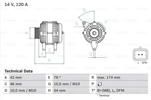 генератор BOSCH 0 986 049 091