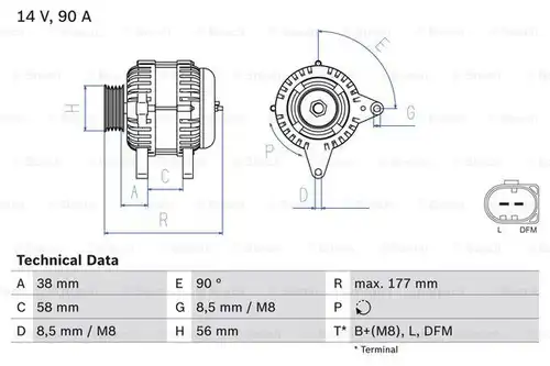 генератор BOSCH 0 986 049 101