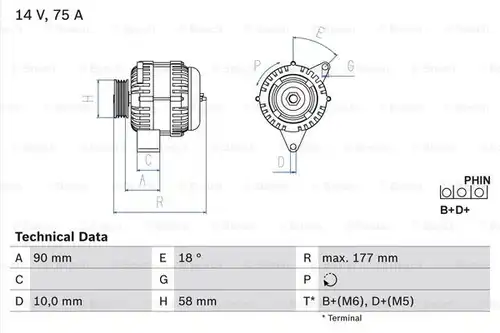 генератор BOSCH 0 986 049 111