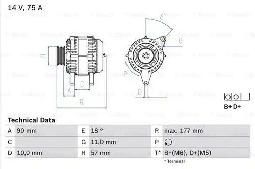 генератор BOSCH 0 986 049 131