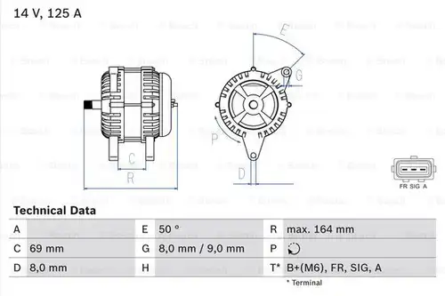 генератор BOSCH 0 986 049 181