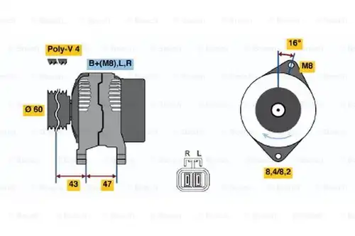 генератор BOSCH 0 986 049 201