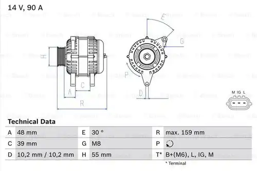 генератор BOSCH 0 986 049 211