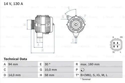 генератор BOSCH 0 986 049 221