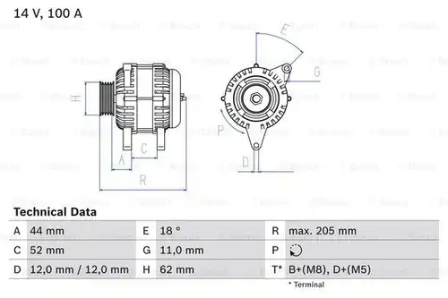 генератор BOSCH 0 986 049 231