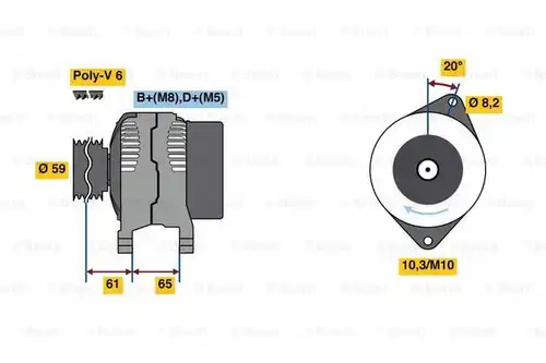 генератор BOSCH 0 986 049 311