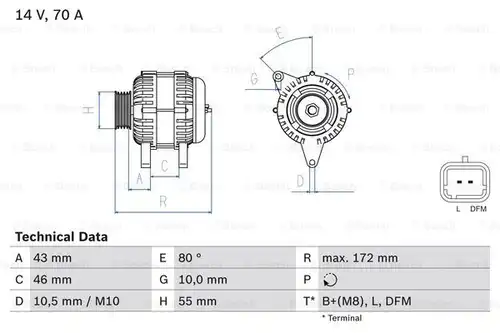 генератор BOSCH 0 986 049 370