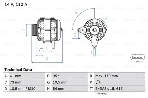 генератор BOSCH 0 986 049 430