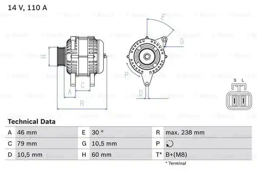 генератор BOSCH 0 986 049 500