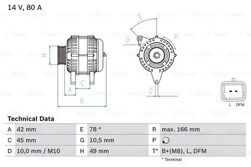 генератор BOSCH 0 986 049 560