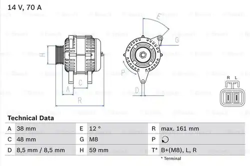 генератор BOSCH 0 986 049 570