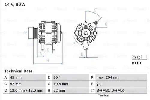 генератор BOSCH 0 986 049 610