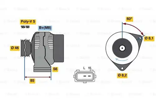 генератор BOSCH 0 986 049 620