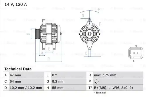 генератор BOSCH 0 986 049 650