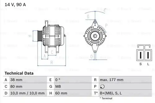 генератор BOSCH 0 986 049 800