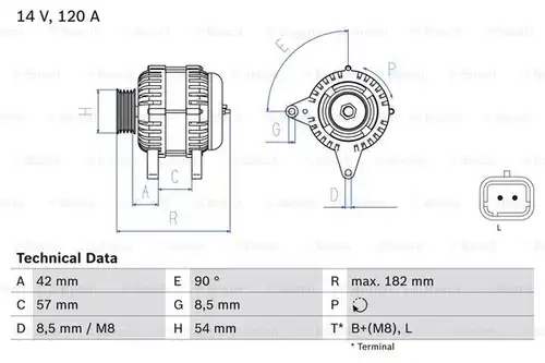 генератор BOSCH 0 986 049 810