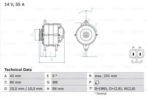 генератор BOSCH 0 986 049 870