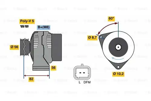 генератор BOSCH 0 986 049 910