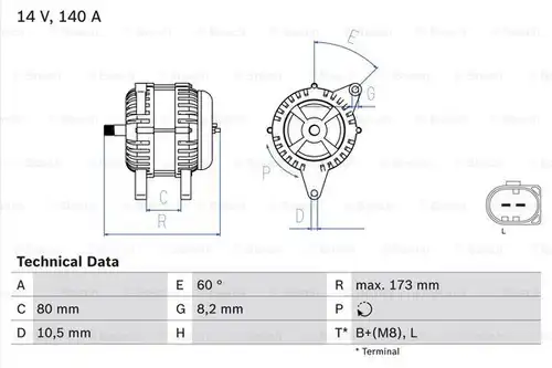 генератор BOSCH 0 986 049 950