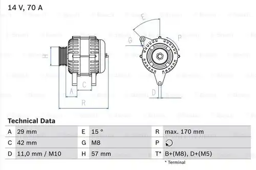 генератор BOSCH 0 986 049 960