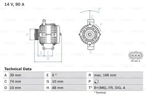 генератор BOSCH 0 986 049 980