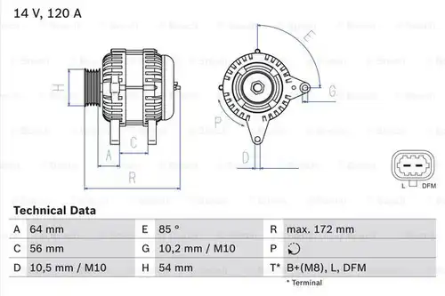 генератор BOSCH 0 986 049 990