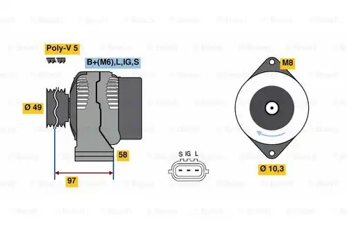 генератор BOSCH 0 986 080 010