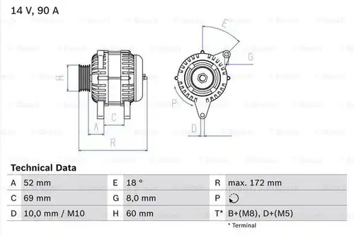 генератор BOSCH 0 986 080 030