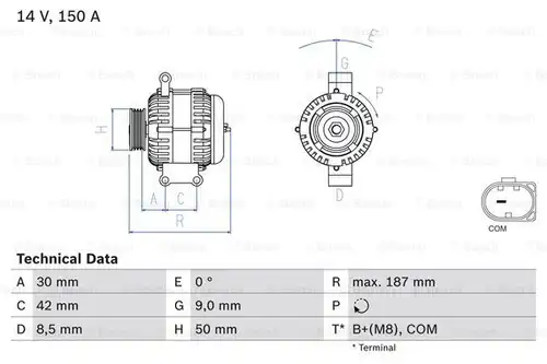 генератор BOSCH 0 986 080 040