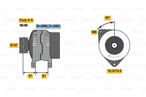 генератор BOSCH 0 986 080 120