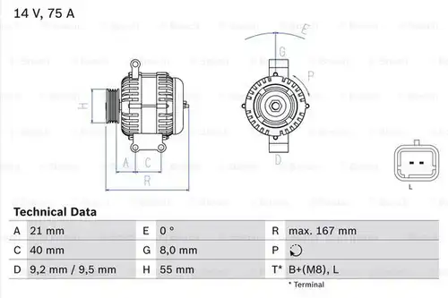 генератор BOSCH 0 986 080 220