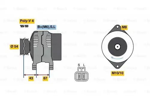 генератор BOSCH 0 986 080 250