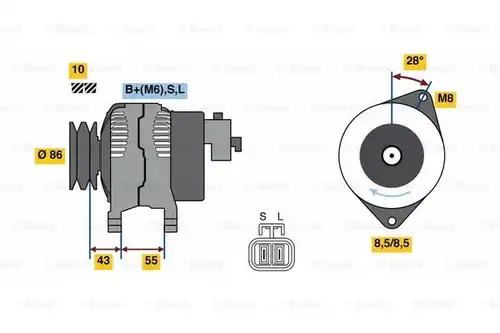 генератор BOSCH 0 986 080 260