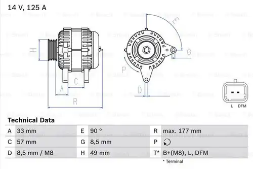 генератор BOSCH 0 986 080 270