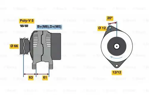 генератор BOSCH 0 986 080 280