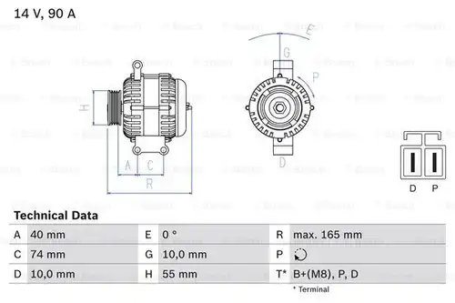 генератор BOSCH 0 986 080 320