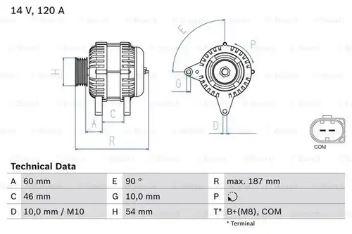 генератор BOSCH 0 986 080 350