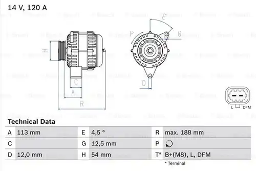 генератор BOSCH 0 986 080 370