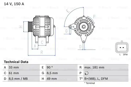 генератор BOSCH 0 986 080 420